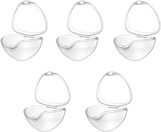 SHOWAY Dummy Case, 5 Pack Transparent Pacifier Case Soother Pod Holder Box for Kids, Storage Nipple Shield Safe BPA-Free