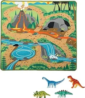 Melissa & Doug Prehistoric Playground Dinosaur Rug, Brown, 9427