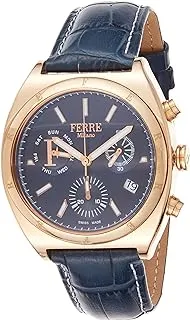 FERRE MILANO Ferr milano fm1g039l0021 leather quartz watch for men, blue