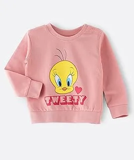 Warner Brothers Looney Tunes Tweety Sweatshirt For infant Girls - Pink, 0-6months