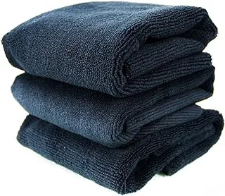 Chemical Guys MIC_805_3 Monster Edgeless Microfiber Towel, Black (16 in. x 16 in.) (Pack of 3)