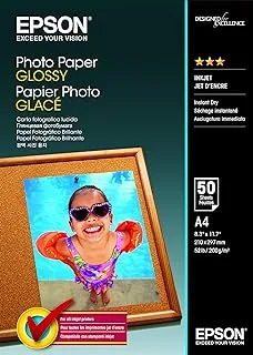 Epson C13S042539 A4 Photo Paper Pack of 50, Pink, 235G404, 50 Sheets