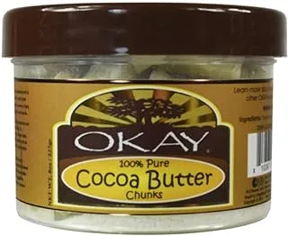 Okay |Cocoa Butter Chunks | For All Hair Textures & Skin Types Protect - Moisturize Hydrate Conditioning Nourishment Shine 100% Pure 8 oz (OK-OKAY-COCOAB8)