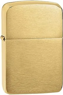 Zippo Lighter Mechanical Replica Brushed Brass Windproof Lighter, Brown, One Size, 1941B