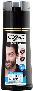 CD COSMO DESIGNS Black Beard Colour Natural Shampoo For Unisex - 180ML, Ammonia Free, Damage Free, Color in 5 Minutes, Safe, All Hair Types