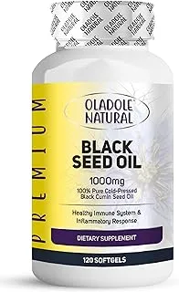 Oladole Natural Black Seed Oil - 120 Softgels | Cold-Pressed Nigella Sativa Extract For Immune Boost, Digestive, Heart & Brain Health, Joint Comfort & Mobility | Non- GMO, Gluten Free