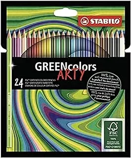 Stabilo Green Colors Colouring Pencil, Assorted (Pack of 24)