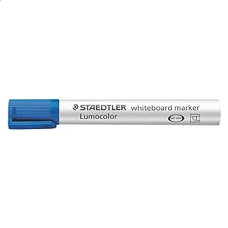 Staedtler Lumocolor 351 B-3 إزميل ماركر للسبورة البيضاء - أزرق (حزمة من 10)