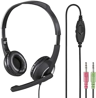 Hama 53982 HS-P150 Stereo PC Office Headset, Black, Wired, One Size