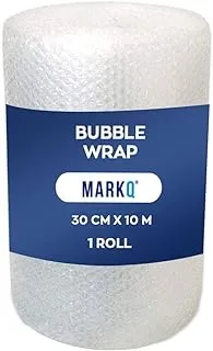 MARKQ Bubble Wrap Roll, 30 cm x 10 m Air Bubble Cushioning Wrap for Packaging, Shipping, Mailing, Packing and Moving Supplies