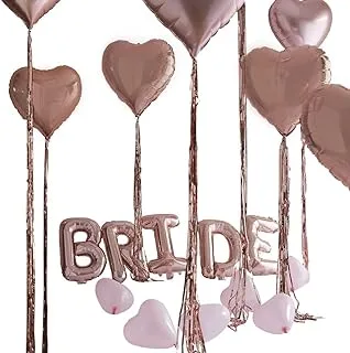 Ginger Ray Hen Do Party Bride Rose Gold Balloon Decoration Pack - 25