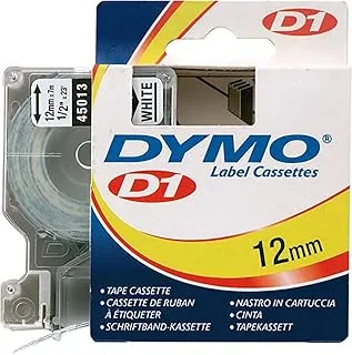 DYMO NC Nastro adesivo D1 45013, 12 mm, nero/bianco