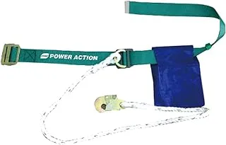 Sulfar Power Action Power Action SB01 Safety Belt Made From Conventional Polyester Ribbon High Grade Material With Extra Strong Hook (Green)