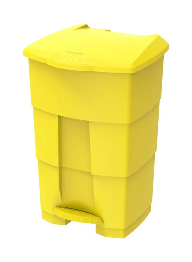 Cosmoplast Step On Waste Bin - Yellow 45.0Liters