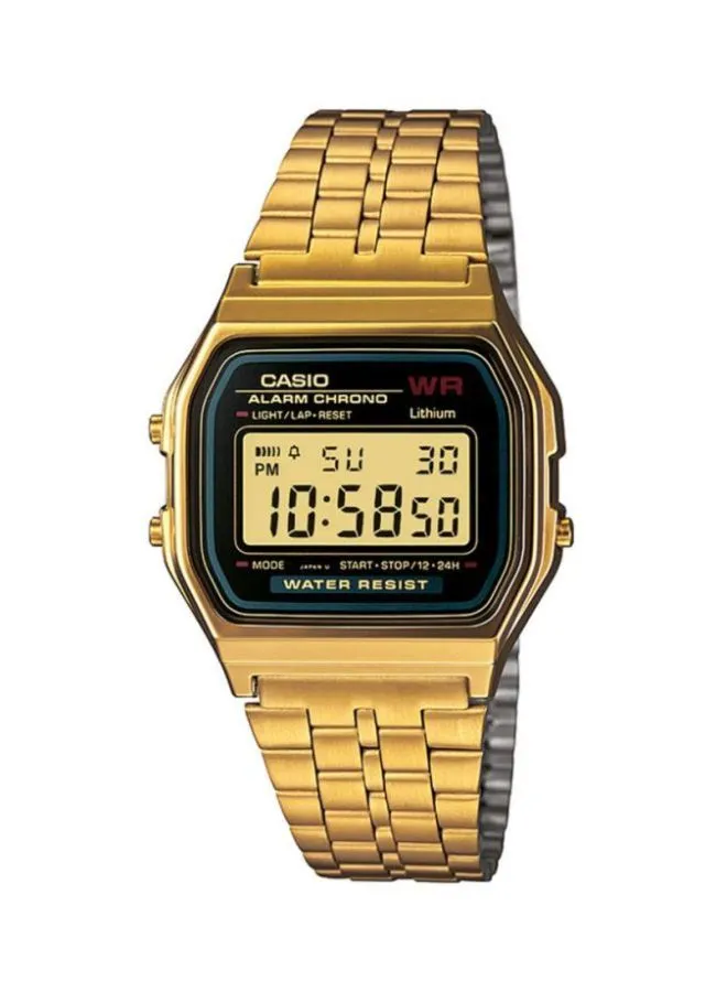 CASIO Water Resistant Digital Watch A159WGEA-1DF - 33 mm - Gold