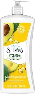 St. Ives Hydrating Body Lotion with Vitamin E & Avocado| Organic Skin Renewing Lotion For Smooth & Supple Skin| Deeply Hydrates & Nourishes| Paraben-Free & Non-Greasy| Dermatologically Tested| 400ml