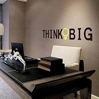 YttBuy Think Big Wall Decals مكتب صور مطبوعة للحوائط مكتب الفن مكتب ديكور مكتب الشارات ملهمة الشارات تحفيزية علامة ملهمة