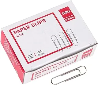 Deli Paper Clips, 33 mm Size, Silver