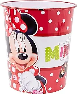 Disney Minnie Mud About Shopping Dustbin, 5 Litre Capacity, Red/White