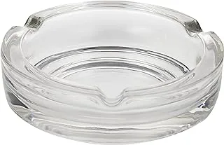 Sunray Round Glass Ashtray for Cigarette Smoking, 10.5 cm Size, Clear