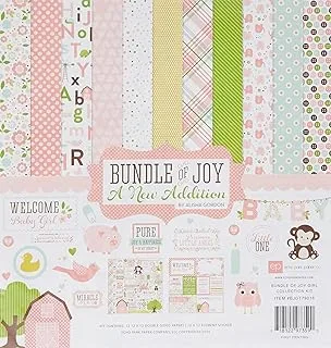 Echo Park Paper Company Bundle of Joy Girl 2 Collection Kit,Black, 12-x-12-Inch