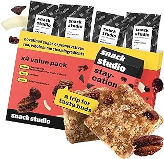 snack studio stay-cation [healthy & natural snack bar] [40g x 4 pack]