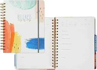 Hallmark Fitness and Wellness Journal (Spiral Bound ، يومًا بعد يوم ، 196 صفحة مسطرة)