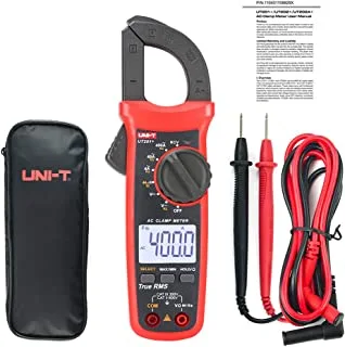 UNI-T UT201 + مقياس رقمي متعدد المشبك True RMS Clamp Meter تيار مستمر / تيار متردد مقياس الجهد الحالي NCV AC الحالي ديود مقاومة المشبك r