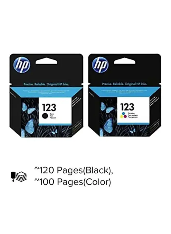 HP Pack of 2 HP 123 Original Ink Cartridge Set Black & Tri Colour