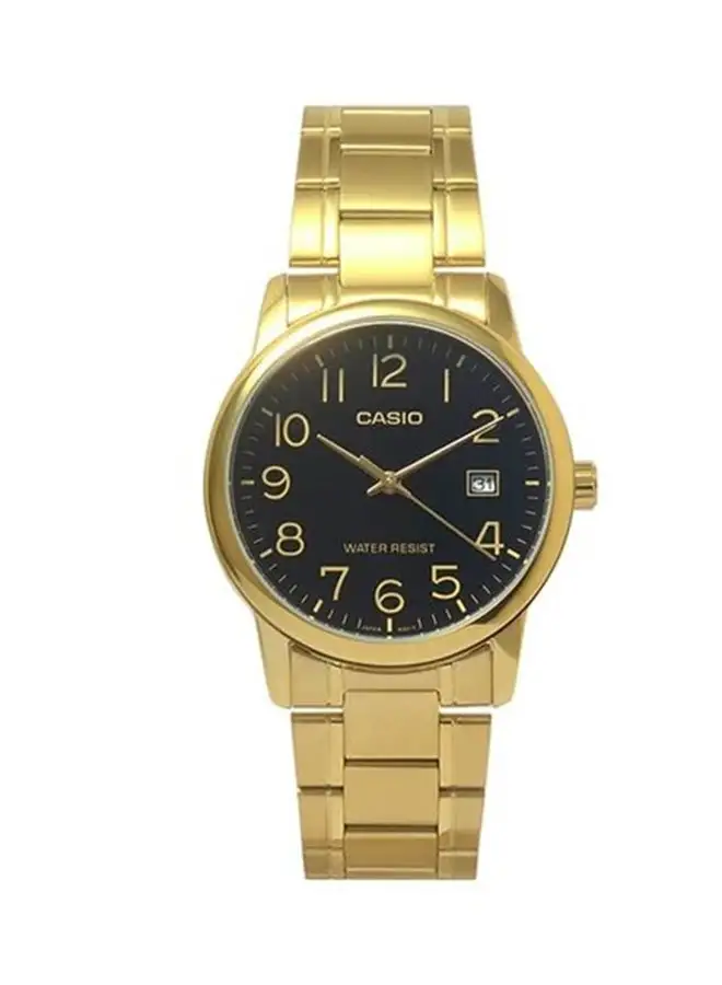 CASIO Men's Water Resistant Stainless Steel Analog Watch MTP-V002G-1B - 40 mm - Gold