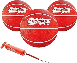 GoSports Swimming Pool Basketballs 3 Pack - Great for Floating Water Basketball Hoops, Choose Red or Blue Pool Basketballs