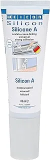 WEICON Silicone A | 85 ml | transparent | Extremely elastic universal adhesive