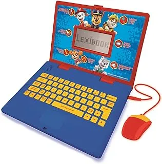 Lexibook Paw Patrol - Educational and Bilingual Laptop Portuguese/English - Toy for Child Kid (Boys & Girls) 124 Activities, Learn Play Games and Music with Chase Marshall - Red/Blue JC598PAi4