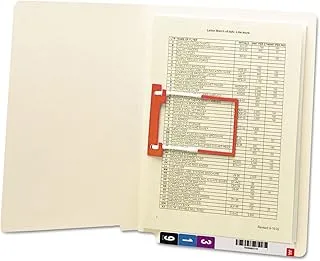 Smead End Tab Fastener File Folder, Shelf-Master® Reinforced Straight-Cut Tab, 1 U-Clip Fastener, Letter Size, Manila, 50 per Box (34112)