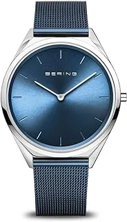 BERING Unisex Quartz Movement Watch - Ultra Slim Collection with Stainless Steel and Sapphire Glass 17039-XXX - Waterproof: 3 ATM