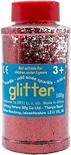 Red glitter - 100gram tub with shaker lid for easy pouring - Arts and Crafts - Sprinkle glitter