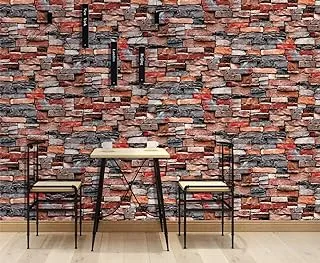 Homya brick pattern wallpaper, 600cm*45cm peeling and self-adhesive wallpaper, bedroom and living room decoration 3D brick pattern wallpaper, furniture wall decoration PVC wall sticker (90046)