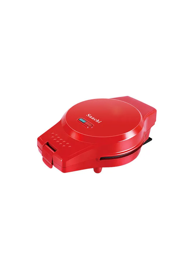 Saachi 4-In-1 Multi Snack Maker with Changeable Plates for Waffles, Donuts, Cupcakes and Cakepops 1000 W NL-4M-1566-RD Red