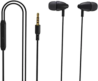Porodo Blue Stereo Earphones with Aux Connector 3.5mm (Black)