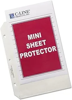 C-Line Top Loading Heavyweight Poly Sheet Protectors, Clear, Mini Size, 8.5 x 5.5 Inches, 50 per Box (62058)