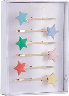 Meri Meri Enamel Star Hair Slides 6-Pieces