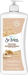 St. Ives Soothing Oatmeal & Shea Butter Body Lotion| Organic Skin Renewing Lotion For Smooth & Supple Skin| Deeply Hydrates & Nourishes| Paraben-Free & Non-Greasy| Dermatologically Tested| 400ml