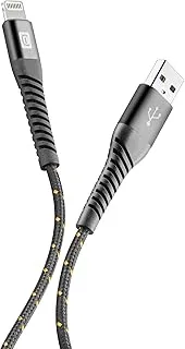 cellularline TETRACABMFI2MK lightning cable 2 m Black, Grey TETRACABMFI2MK, 2 m, Lightning, USB A, Male, Male, Black, Grey