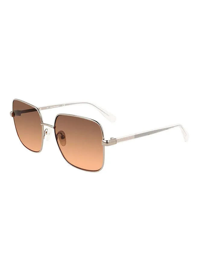 Calvin Klein Jeans Women's Full Rim Metal Square Sunglasses CKJ21220S-016-5717