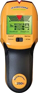 Zircon MultiScanner A250c All-In-One Stud Finder/Metal Detector/Live AC Wire Detection and Scanner