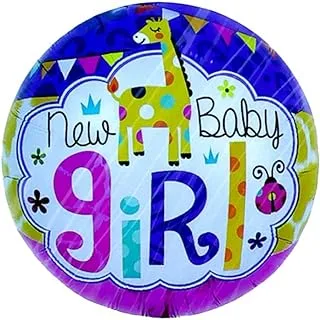 Italo New Baby Girl Helium Foil Balloon, 18-Inch Size