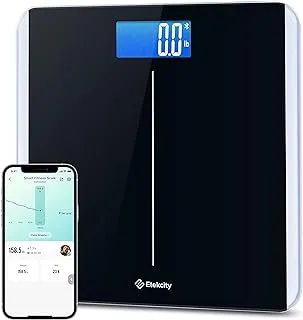 Etekcity Bathroom Scale for Body Weight and BMI, Smart Bluetooth Digital Weighing Scale, Upgraded Version of eb9380h Scale, Free VeSync App, Rounded Corner, 11 x 11 inches, 0.1lb/ 0.05kg, 400 Pounds