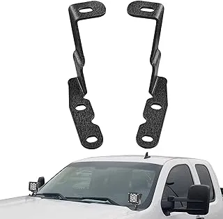 Nilight Ditch Light Brackets Hood Mount Brackets for Auxiliary Off Road LED Pod Light Work Light متوافق مع 2007-2013 GMC Yukon Sierra & Chevy Suburban Tahoe Silverado ، ضمان لمدة عامين