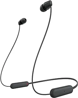 Sony WI C100 Wireless in Ear Bluetooth Headphones with Built in Microphone, Black, WIC100/B, WI-C100-Black, Small