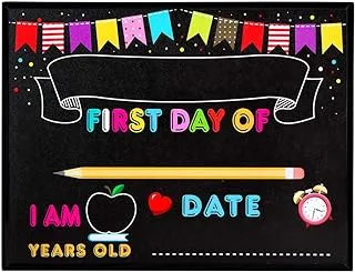 Hohomark First Day of School Chalkboard Sign, 22.9 cmx30.5 cm Back to School Board First Day of School Photo Prop Sign for Kids, Girls & Boys